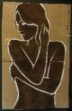 2008 -Acryl op karton, beeldformaat 58 x 82 cm met lijst 70 x 100